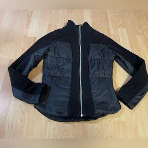 Womens Lululemon St. Moritz black insulated fleece puffer jacket